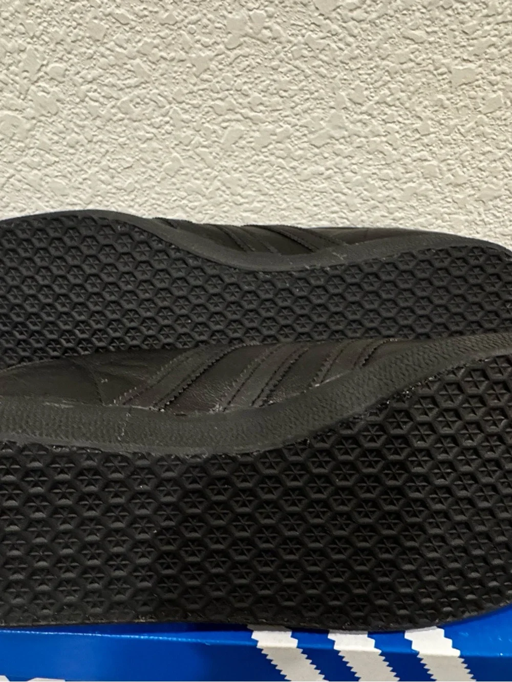 adidas Black Leather Gazelle Sneakers for Men